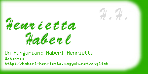 henrietta haberl business card